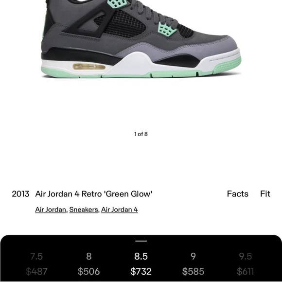 Jordan 4 ‘green glow’ - Picture 5 of 5